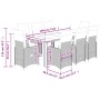9-piece garden table and chairs and cushions synthetic rattan gray by , Garden sets - Ref: Foro24-3277170, Price: 1,00 €, Dis...