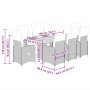 9-piece garden table and chairs and cushions synthetic rattan gray by , Garden sets - Ref: Foro24-3277164, Price: 1,00 €, Dis...