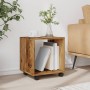 Kleiderschrank mit Rädern aus gealtertem Holzwerkstoff 37x33x42,5 cm von , Seitentische - Ref: Foro24-853135, Preis: 30,72 €,...