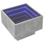 Nachttisch mit Infinity LED grauer Beton 40x40x30 cm von , Nachttische - Ref: Foro24-3284066, Preis: 83,51 €, Rabatt: %