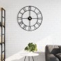 Black iron wall clock Ø50 cm by , Wall clocks - Ref: Foro24-4008411, Price: 50,29 €, Discount: %