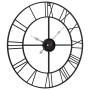 Black iron wall clock Ø50 cm by , Wall clocks - Ref: Foro24-4008411, Price: 50,29 €, Discount: %