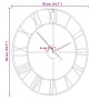 Black iron wall clock Ø50 cm by , Wall clocks - Ref: Foro24-4008411, Price: 50,29 €, Discount: %