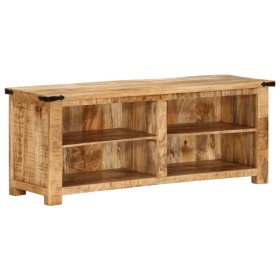 Mueble de TV madera maciza de mango rugosa 110x35x40 cm von , CD- und DVD-Speicher - Ref: Foro24-376041, Preis: 220,12 €, Rab...