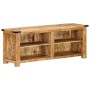 Mueble de TV madera maciza de mango rugosa 110x35x40 cm by , CD and DVD storage - Ref: Foro24-376041, Price: 224,23 €, Discou...