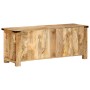 Mueble de TV madera maciza de mango rugosa 110x35x40 cm by , CD and DVD storage - Ref: Foro24-376041, Price: 224,23 €, Discou...