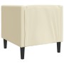 Sillón Chesterfield de cuero artificial blanco crema by , Sofas - Ref: Foro24-372653, Price: 162,59 €, Discount: %
