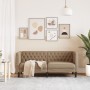 2-Sitzer Chesterfield Sofa Kunstleder Braun Cappuccino von , Sofas - Ref: Foro24-372664, Preis: 289,25 €, Rabatt: %