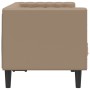 2-seater Chesterfield sofa artificial leather brown cappuccino by , Sofas - Ref: Foro24-372664, Price: 289,25 €, Discount: %