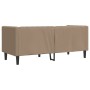Sofá Chesterfield de 2 plazas cuero artificial marrón capuchino de , Sofás - Ref: Foro24-372664, Precio: 289,14 €