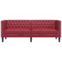 3-Sitzer Chesterfield Sofa Kunstleder rot rot von , Sofas - Ref: Foro24-372670, Preis: 271,43 €, Rabatt: %