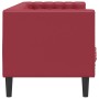 3-seater Chesterfield sofa artificial leather red red by , Sofas - Ref: Foro24-372670, Price: 271,43 €, Discount: %