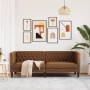 Sofá Chesterfield de 2 plazas piel de ante sintético marrón de , Sofás - Ref: Foro24-372672, Precio: 325,08 €, Descuento: %