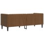 2-seater Chesterfield sofa in synthetic suede leather brown by , Sofas - Ref: Foro24-372672, Price: 325,08 €, Discount: %