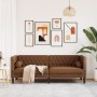 3-seater Chesterfield sofa in synthetic suede leather brown by , Sofas - Ref: Foro24-372702, Price: 276,58 €, Discount: %