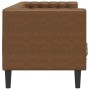 3-seater Chesterfield sofa in synthetic suede leather brown by , Sofas - Ref: Foro24-372702, Price: 276,58 €, Discount: %