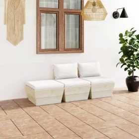 Garden furniture made of 3-piece pallets and fir wood cushions by vidaXL, Garden sets - Ref: Foro24-3063410, Price: 217,64 €,...