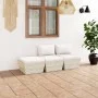 Muebles de jardín de palets 3 pzas y cojines madera de abeto de vidaXL, Conjuntos de jardín - Ref: Foro24-3063410, Precio: 21...