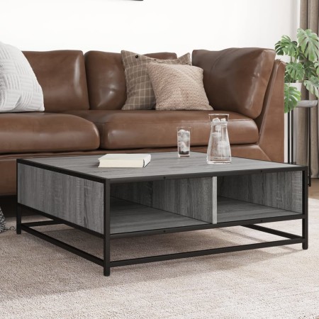 Mesa de centro madera ingeniería metal gris Sonoma 80x80x30 cm by , Coffee table - Ref: Foro24-848772, Price: 65,10 €, Discou...
