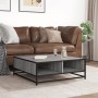 Mesa de centro madera ingeniería metal gris Sonoma 80x80x30 cm by , Coffee table - Ref: Foro24-848772, Price: 65,10 €, Discou...