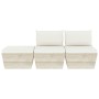 Garden furniture made of 3-piece pallets and fir wood cushions by vidaXL, Garden sets - Ref: Foro24-3063410, Price: 220,99 €,...
