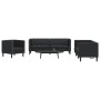 Chesterfield sofa set 3 pieces synthetic leather black by , Sofas - Ref: Foro24-3209267, Price: 792,85 €, Discount: %