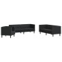 Chesterfield sofa set 3 pieces synthetic leather black by , Sofas - Ref: Foro24-3209267, Price: 792,85 €, Discount: %