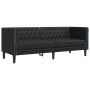 Chesterfield sofa set 3 pieces synthetic leather black by , Sofas - Ref: Foro24-3209267, Price: 792,85 €, Discount: %