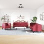 Chesterfield Sofagarnitur 3-teilig Kunstleder rot rot von , Sofas - Ref: Foro24-3209271, Preis: 696,95 €, Rabatt: %