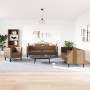 Chesterfield Sofa Set 3-teilig Kunstleder braun von , Sofas - Ref: Foro24-3209273, Preis: 791,92 €, Rabatt: %