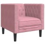 Set of Chesterfield sofas with 3 piece pink velvet cushions by , Sofas - Ref: Foro24-3209284, Price: 803,32 €, Discount: %