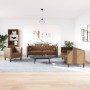 Set de sofás Chesterfield y cojines 3 pzs ante sintético marrón by , Sofas - Ref: Foro24-3209290, Price: 759,26 €, Discount: %
