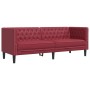 Chesterfield sofa set 2 pieces synthetic leather red red by , Sofas - Ref: Foro24-3209278, Price: 570,13 €, Discount: %