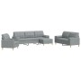 4-piece sofa set with footrest and cushions light gray fabric by , Sofas - Ref: Foro24-3278311, Price: 699,96 €, Discount: %