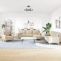 4-piece sofa set with footrest and cream fabric cushions by , Sofas - Ref: Foro24-3278313, Price: 716,67 €, Discount: %