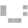 Wand-TV-Möbel mit LED-Leuchten 4 Stück betongrau von , TV-Möbel - Ref: Foro24-3216884, Preis: 178,46 €, Rabatt: %