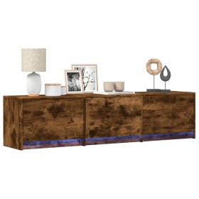 LED TV furniture engineered smoked oak 165x34x40 cm by , TV Furniture - Ref: Foro24-852254, Price: 102,54 €, Discount: %