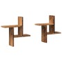 Wall shelves 2 pcs aged engineered wood 38x12x38cm by , Shelves and shelves - Ref: Foro24-853252, Price: 24,82 €, Discount: %