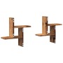 Wall shelves 2 pcs aged engineered wood 38x12x38cm by , Shelves and shelves - Ref: Foro24-853252, Price: 24,82 €, Discount: %