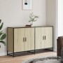 Sonoma oak engineered wood sideboard 134x35x76 cm by , Sideboards - Ref: Foro24-3300816, Price: 139,39 €, Discount: %