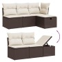 Set Gartensofas 11 Stück Kissen synthetisches Rattan braun von , Gartensets - Ref: Foro24-3266253, Preis: 644,46 €, Rabatt: %