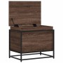 Aufbewahrungsbox mit Deckel aus braunem Eichenholz 60x40x51,5 cm von , Aufbewahrungskörbe - Ref: Foro24-848798, Preis: 54,68 ...