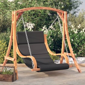 Swing with cushion solid fir wood with teak finish by , Garden rockers - Ref: Foro24-3200618, Price: 377,50 €, Discount: %