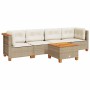 Set Gartensofas mit Kissen 5 Stück synthetisches Rattan beige von , Gartensets - Ref: Foro24-3261727, Preis: 369,35 €, Rabatt: %