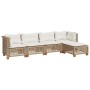 Set Gartensofas mit Kissen 5 Stück synthetisches Rattan beige von , Gartensets - Ref: Foro24-3261790, Preis: 425,27 €, Rabatt: %
