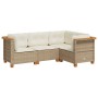 Juego de sofás jardín con cojines 4 pzas ratán sintético beige von , Gartensets - Ref: Foro24-3261799, Preis: 328,22 €, Rabat...