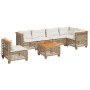 Set sofás de jardín 7 piezas y cojines ratán sintético beige von , Gartensets - Ref: Foro24-3261880, Preis: 578,56 €, Rabatt: %