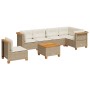 Set sofás de jardín 7 piezas y cojines ratán sintético beige by , Garden sets - Ref: Foro24-3261877, Price: 503,24 €, Discoun...