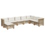 Set de sofás de jardín y cojines 8 piezas ratán sintético beige by , Garden sets - Ref: Foro24-3261958, Price: 670,91 €, Disc...