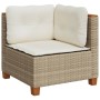 Set de sofás de jardín con cojines 9 pzas ratán sintético beige by , Garden sets - Ref: Foro24-3261979, Price: 662,50 €, Disc...